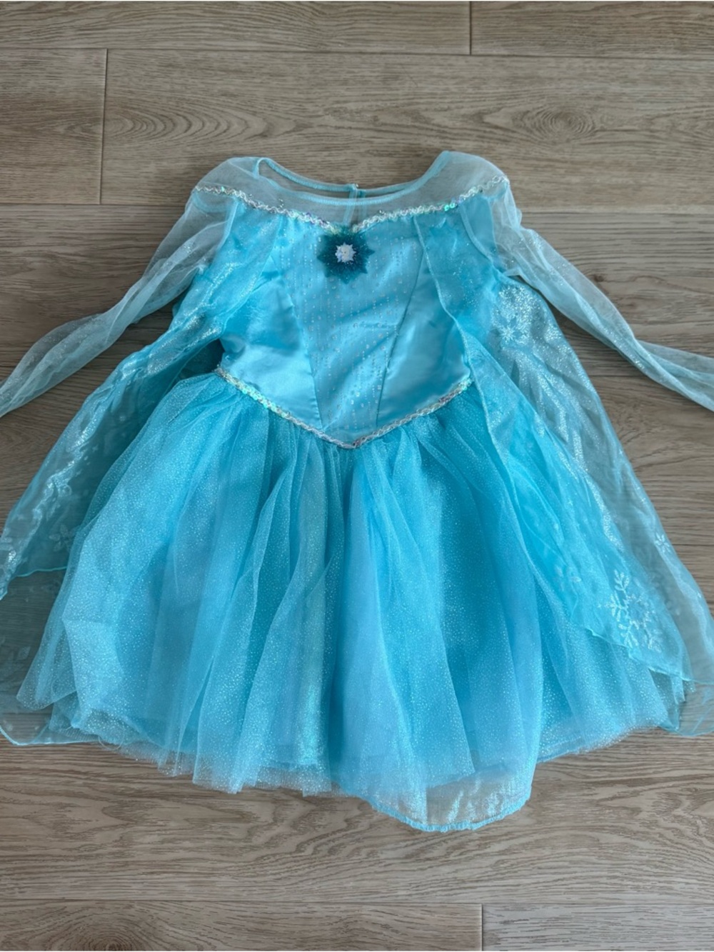 Elsa Disney Light Blue Sparkle Princess Dress Costume